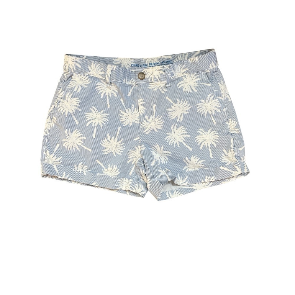 Khakis by GAP Shorts Palm Tree Print Girlfriend 4 Inch Cuffed Size 2 Summer